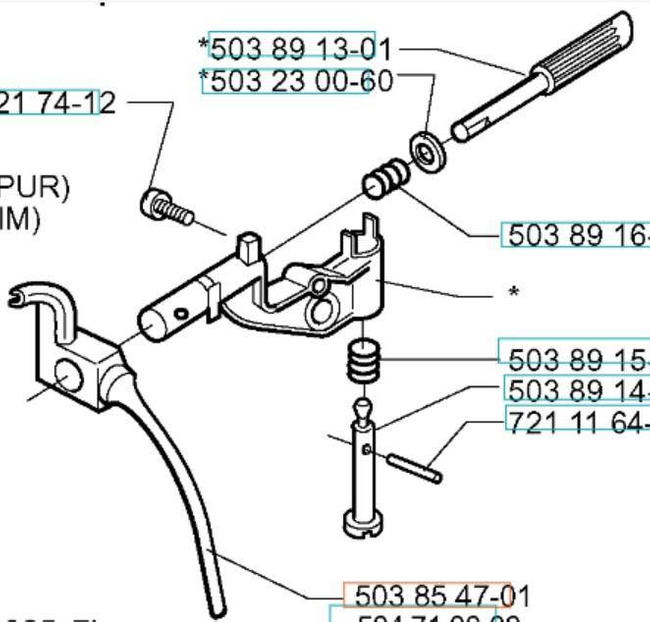 Przewód pompy oleju Husqvarna 351