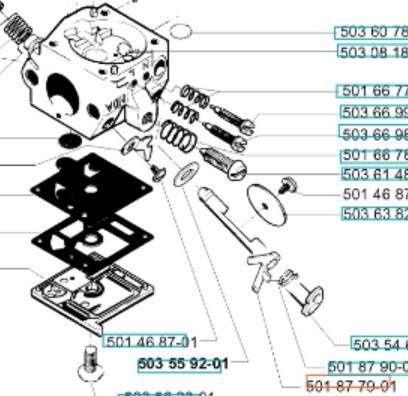 Dźwignia przepustnicy Husqvarna 254