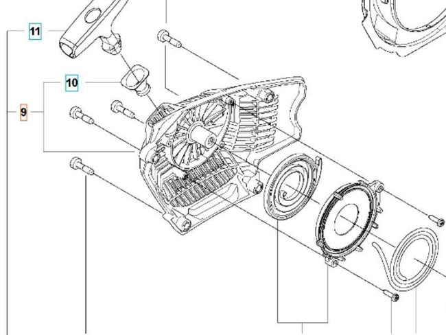 Obudowa rozrusznika Husqvarna. 550 545