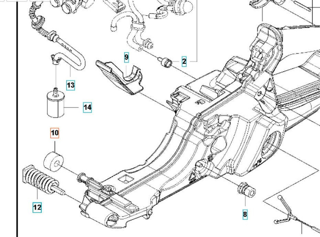 Amortyzator - Husqvarna ogranicznik ugięcia 560xp