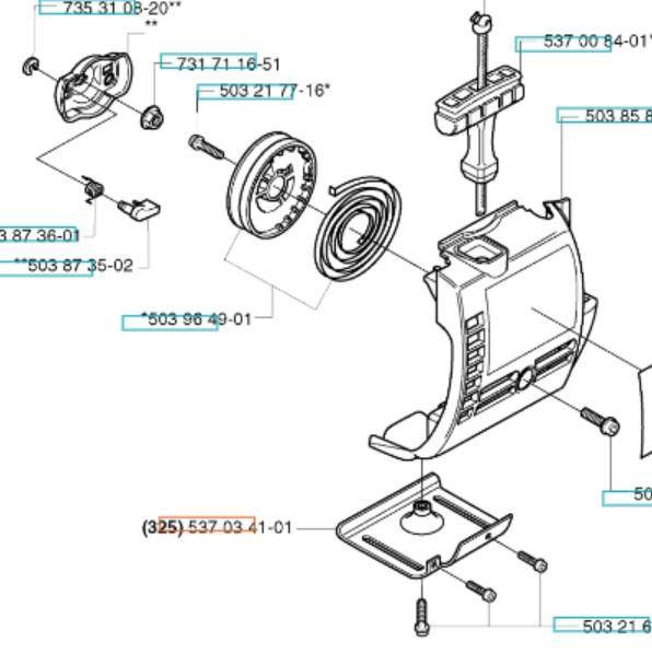 Osłona dolna Husqvarna 325 RX