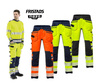 ELASTYCZNE SPODNIE ODBLASKOWE FRISTADS HI-VIZ KLASY 2 2707 PLU