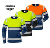KOSZULKA ODBLASKOWA Z DŁUGIM RĘKAWEM FRISTADS HI-VIZ KLASY 1 7519 THV