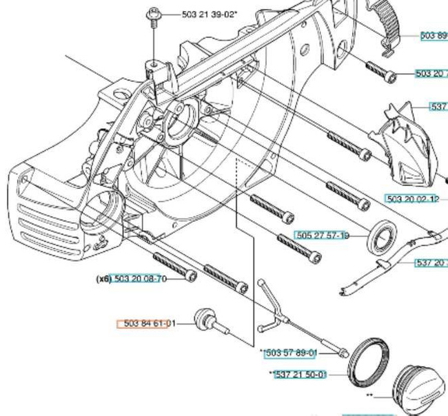 Amortyzator Husqvarna 570 575 XP - zderzakowy