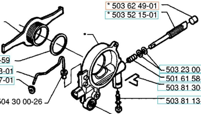 Zaślepka pompy oleju Husqvarna 362