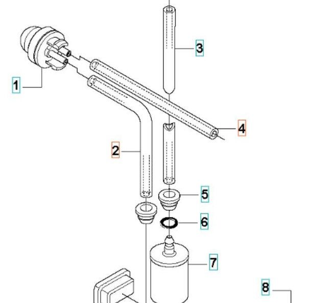 Przewód paliwa Husqvarna 535 RX