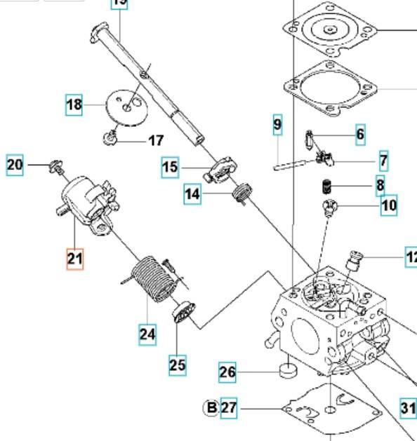 Dźwignia Przepustnicy Husqvarna 560