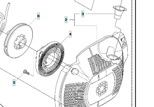 Sprężyna rozrusznika Husqvarna 135