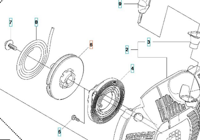 Koło rozrusznika Husqvarna 346