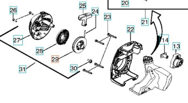 Koło rozrusznika Husqvarna 125R