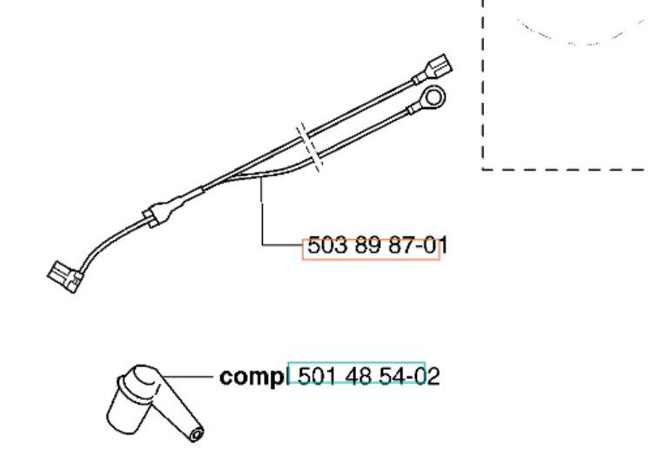 Wiązka przewodów Husqvarna 340