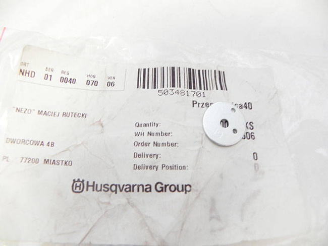 Przepustnica gaźnika Husqvarna 40