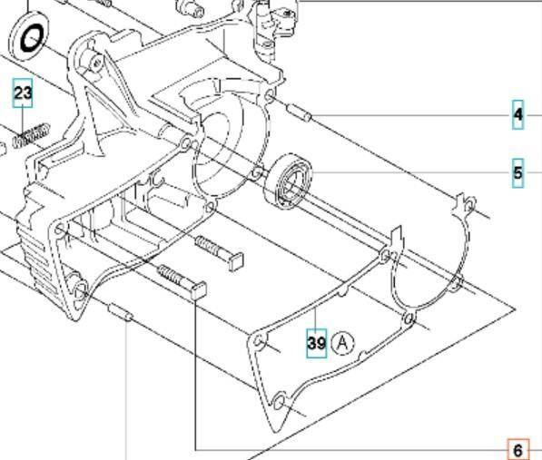 Szpilka prowadnicy Husqvarna 340