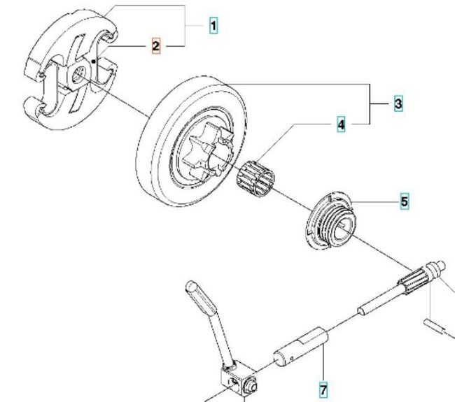 Sprężyna sprzęgła Husqvarna 340