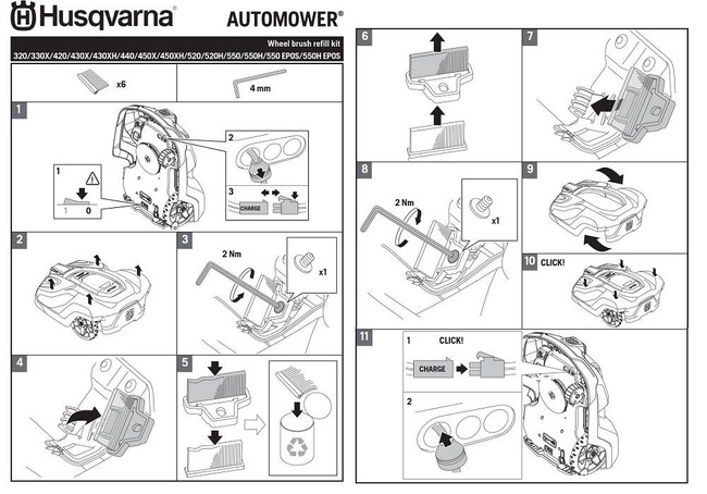 Zestaw szczotek Husqvarna