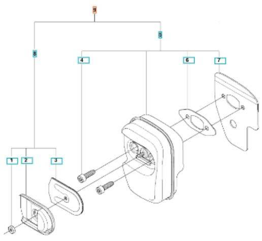 Tłumik Husqvarna 236