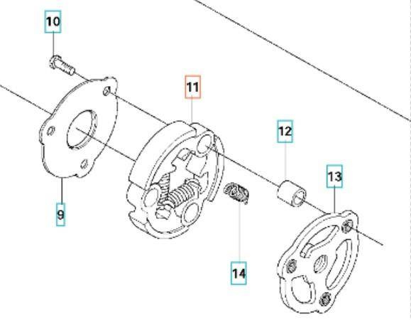 Szczęka sprzęgła Husqvarna 343R