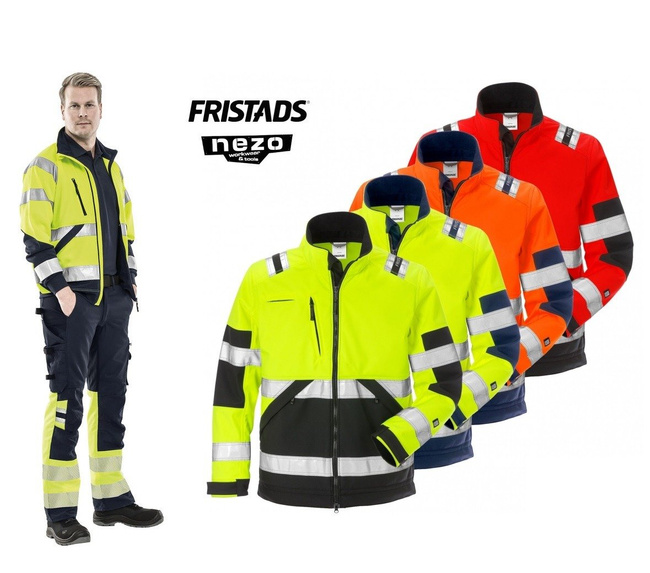KURTKA ODBLASKOWA SOFTSHELL FRISTADS HI-VIZ KLASY 2 4083 WYH