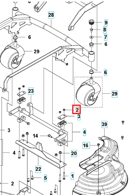 Nakrętka samozaciskowa Husqvarna 102,112,122,132