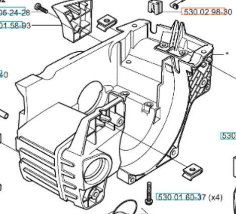 Prowadnik cięgna gazu Husqvarna 137
