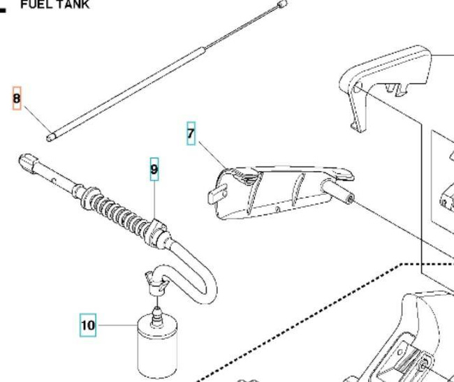 Linka gazu Husqvarna 445 450