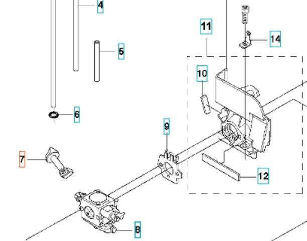 Dżwignia ssania Husqvarna 343 345