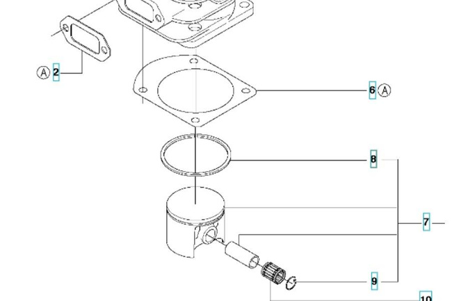 Pierścień tłoka Husqvarna 61