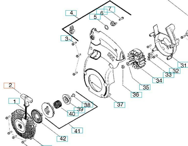 Uchwyt rączka Husqvarna 125 R kwadratowa