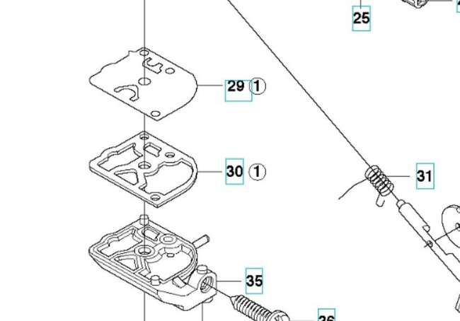 Zestaw membran ZAMA Husqvarna 333r