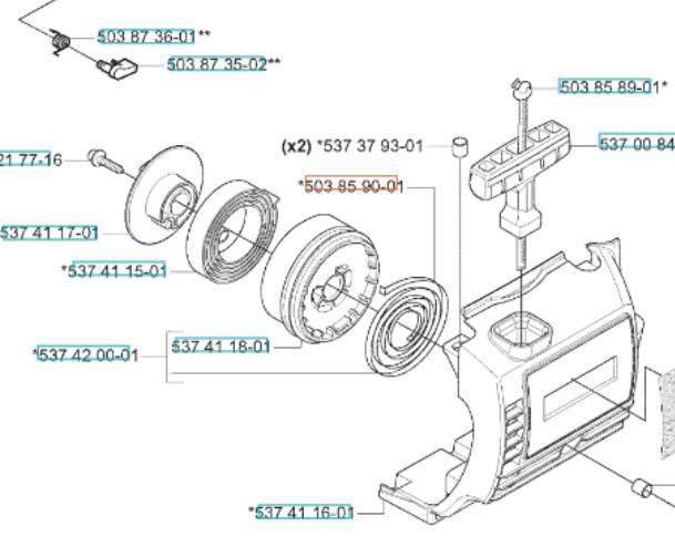 Sprężyna rozrusznika Husqvarna 323 R