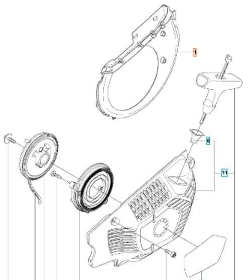 Przewód chłodzenia powietrza Husqvarna 560XPosłona