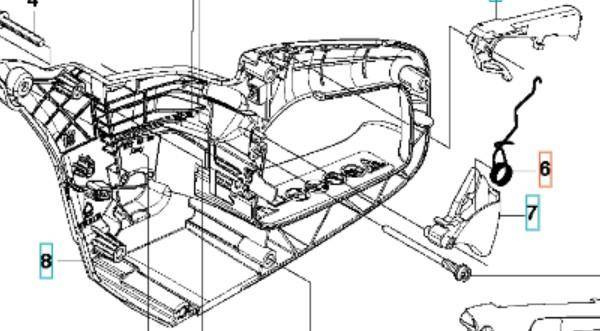 Sprężyna blokady gazu Husqvarna 340 359