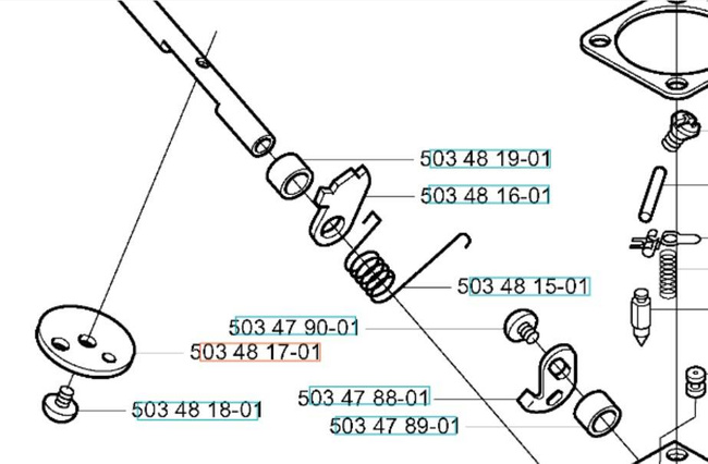 Przepustnica gaźnika Husqvarna 40