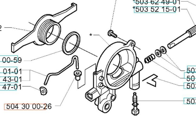 Uszczelka pompy Husqvarna 365 mała