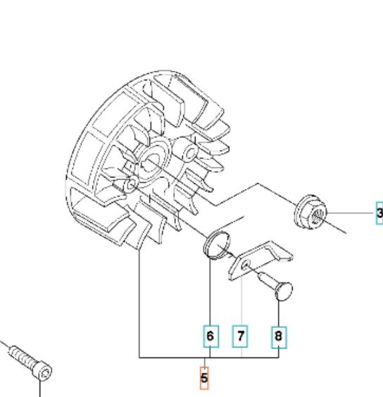 Koło zamachowe Husqvarna 51 U