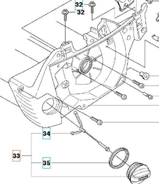 Korek oleju Husqvarna 340 345 346 353