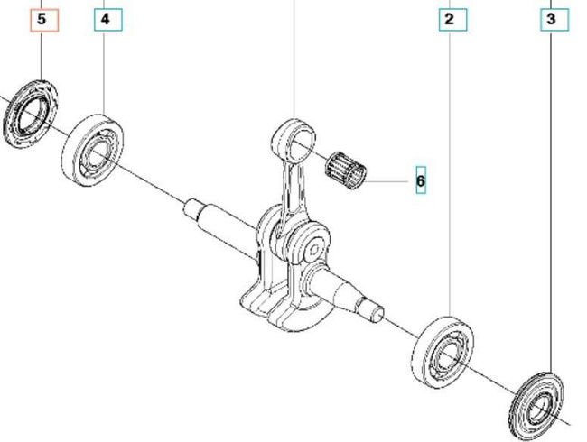 Uszczelniacz wału Husqvarna 440 - strona sprzęgła