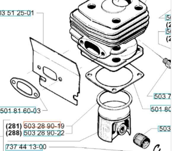 Pierścień tłoka Husqvarna 480 272xp 2083 II 281