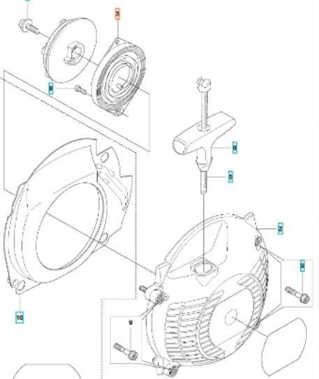Sprężyna rozrusznika Husqvarna 343 R 545 rx