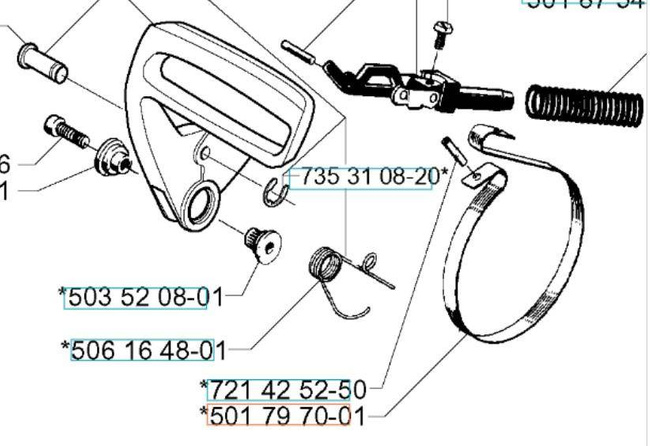 Taśma hamulca Husqvarna 242