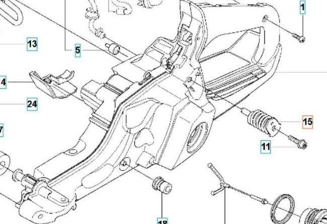 Amortyzator Husqvarna 560