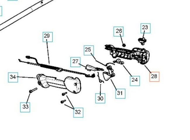 Część lewa uchwytu wykaszarki Husqvarna 535RX