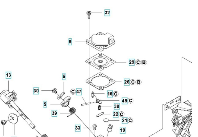 Zestaw membran Husqvarna 550