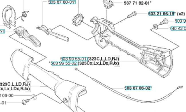 Wiązka sterownicza Husqvarna 323 R