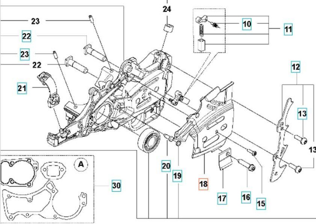 Osłona skrzyni Husqvarn 545 Mark II