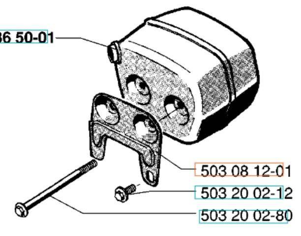 Wspornik tłumika Husqvarna 254 XP