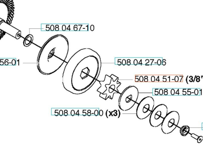 Zębatka łańcucha 315 317 321