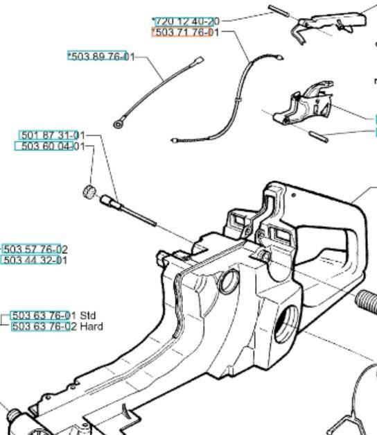 Linka gazu Husqvarna 365