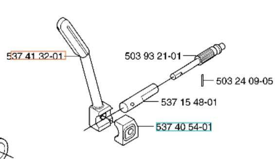 Przewód pompy oleju Husqvarna 346, 353, 345 górny