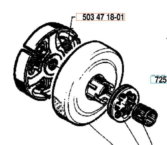 Sprężyna sprzęgłow Husqvarna 272 XP stara